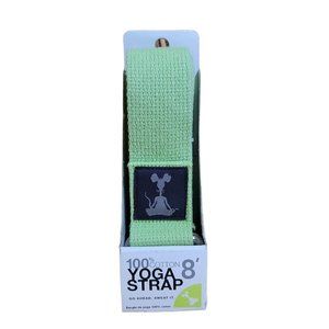 YogaRat 8' Gym Fitness Exercise Yoga Strap and D-Ring for Stretching 100% Cotton